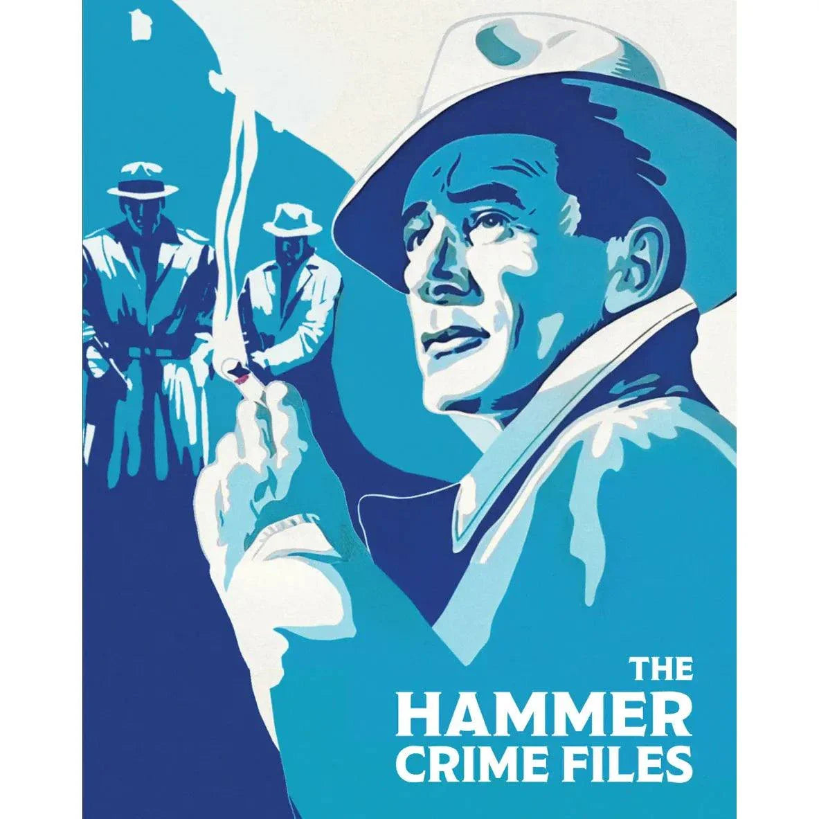 Whispering Smith Hits London collector's edition 4K Ultra HD Blu-ray cover art with noir detective in blue tones and Hammer Crime Files branding