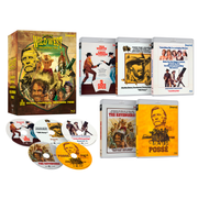 Tales of the Wild West Collection Two Blu-Ray limited edition hardbox featuring five classic Western films from 1968 to 1975, pre-order available with region-free Blu-Ray.