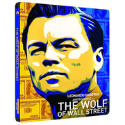 The Wolf of Wall Street Limited Edition 4K UHD Steelbook featuring Leonardo DiCaprio and directed by Martin Scorsese