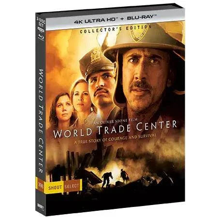World Trade Center Collector's Edition 4K UHD and Blu-Ray with limited edition slipcover featuring Oliver Stone film cover art.
