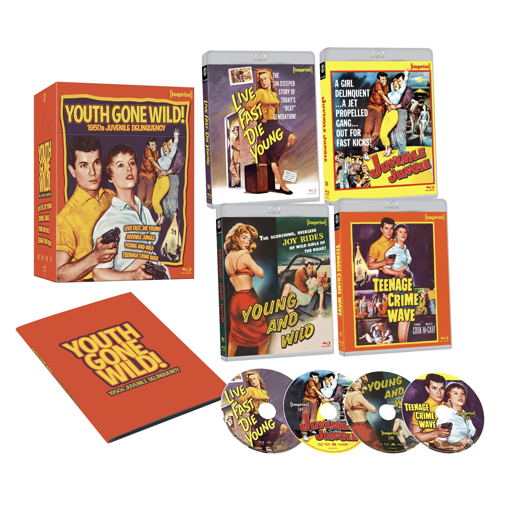 Youth Gone Wild 1950s juvenile delinquency limited edition 4-disc Blu-ray hardbox with booklet pre-order release June 2026