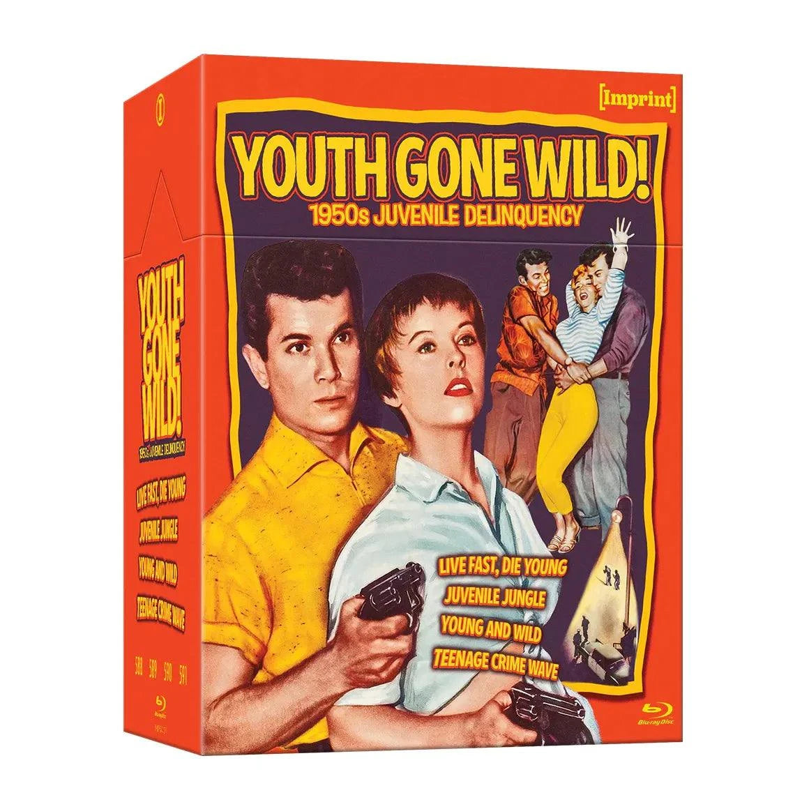 Youth Gone Wild limited edition 4-disc Blu-ray set featuring 1950s juvenile delinquency films with hardback booklet pre-order.